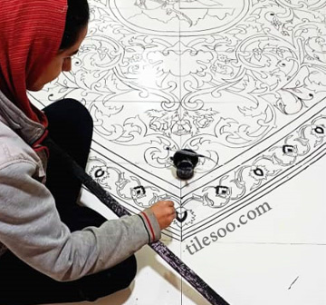 طراحی کاشی دست ساز در کاشی سوسن