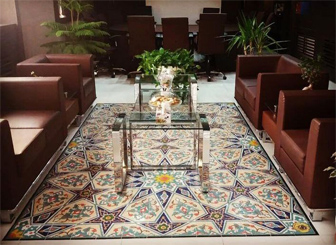 فرش کاشی هفت رنگ سنتی