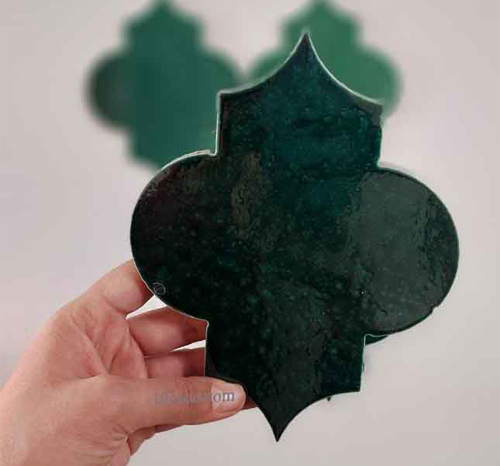 نمونه کار کاشی دست ساز برشی واترجتی