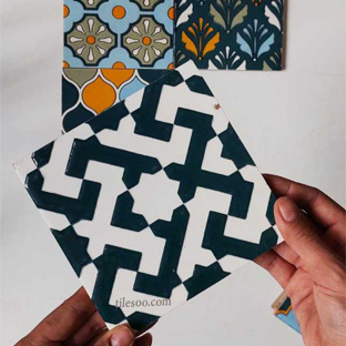 نمونه کار کاشی دست ساز مدرن