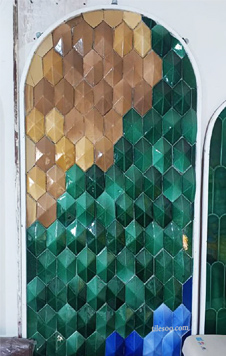 کاشی دست ساز مدرن -کاشی سوسن