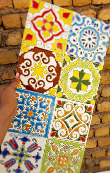 کاشی سوسن-کاشی دست ساز سنتی