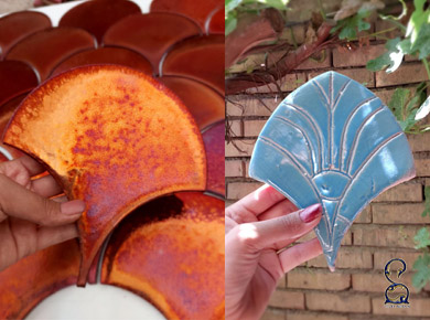 کاشی سرویس بهداشتی پولک ماهی دست ساز