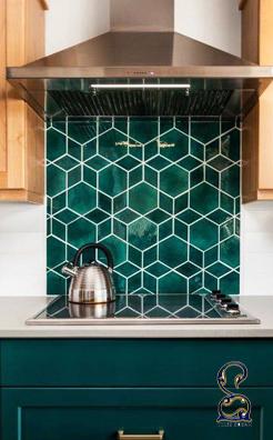 طرح کاشی مدرن برای بین کابینتی