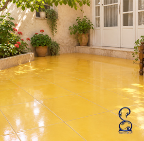 طرح کاشی مدرن دست ساز برای کف حمام
