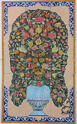 طرح نقاشی کاشی هفت رنگ