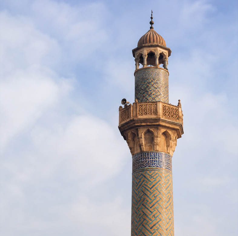 کاشی دست ساز برای گلدسته مسجد