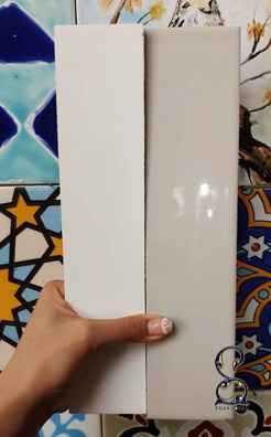کاشی مترویی سفید و خاکی
