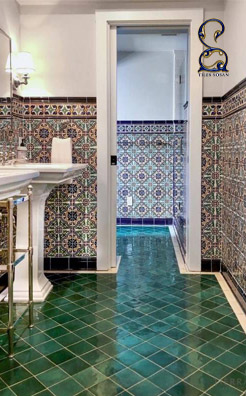 کاشی مربعی برشی مدرن برای کف